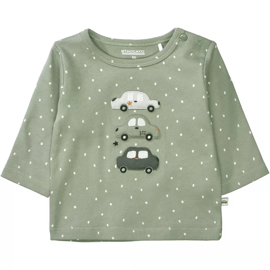 Staccato Shirt olive gemustert