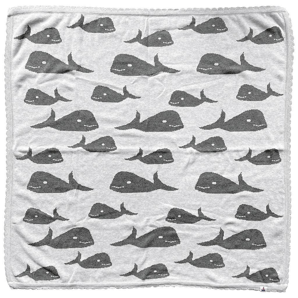 HANSEKINDHANSEKIND   Strickdecke Wal grau