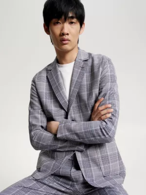 Blazer Slim Fit com estampa Príncipe de Gales