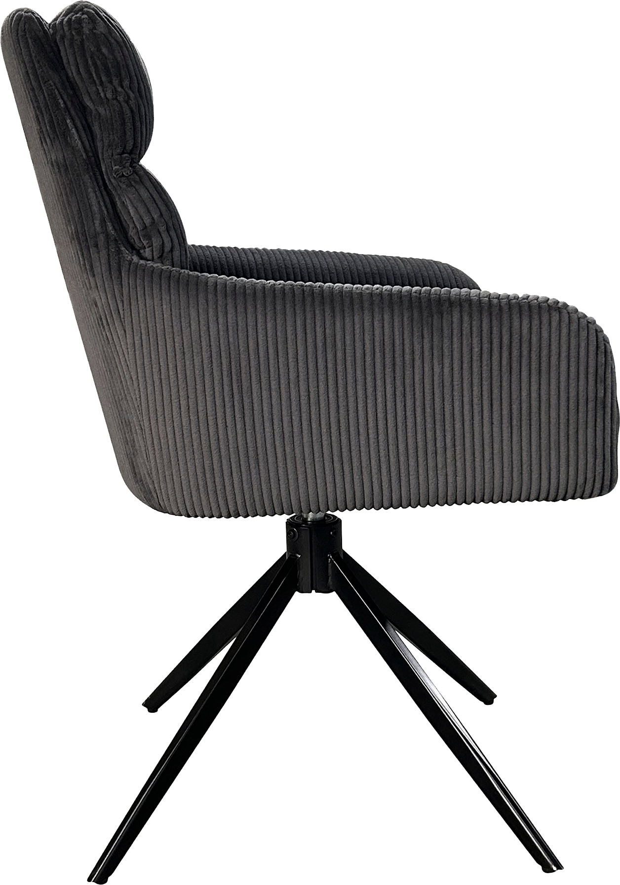 byLIVING Esszimmerstuhl »Pura« (Set) 2 Stk.Sitzschale 360°drehbar, Metall schwarz, Armlehnstuhl, diverse Farben