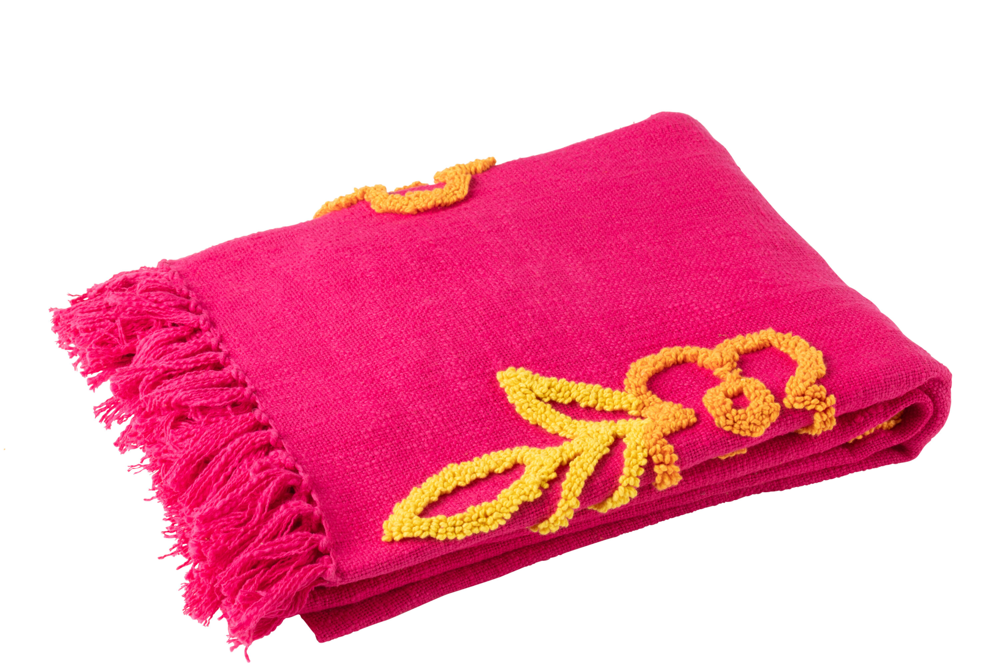 Plaid bloemen Roze Oranje Geel