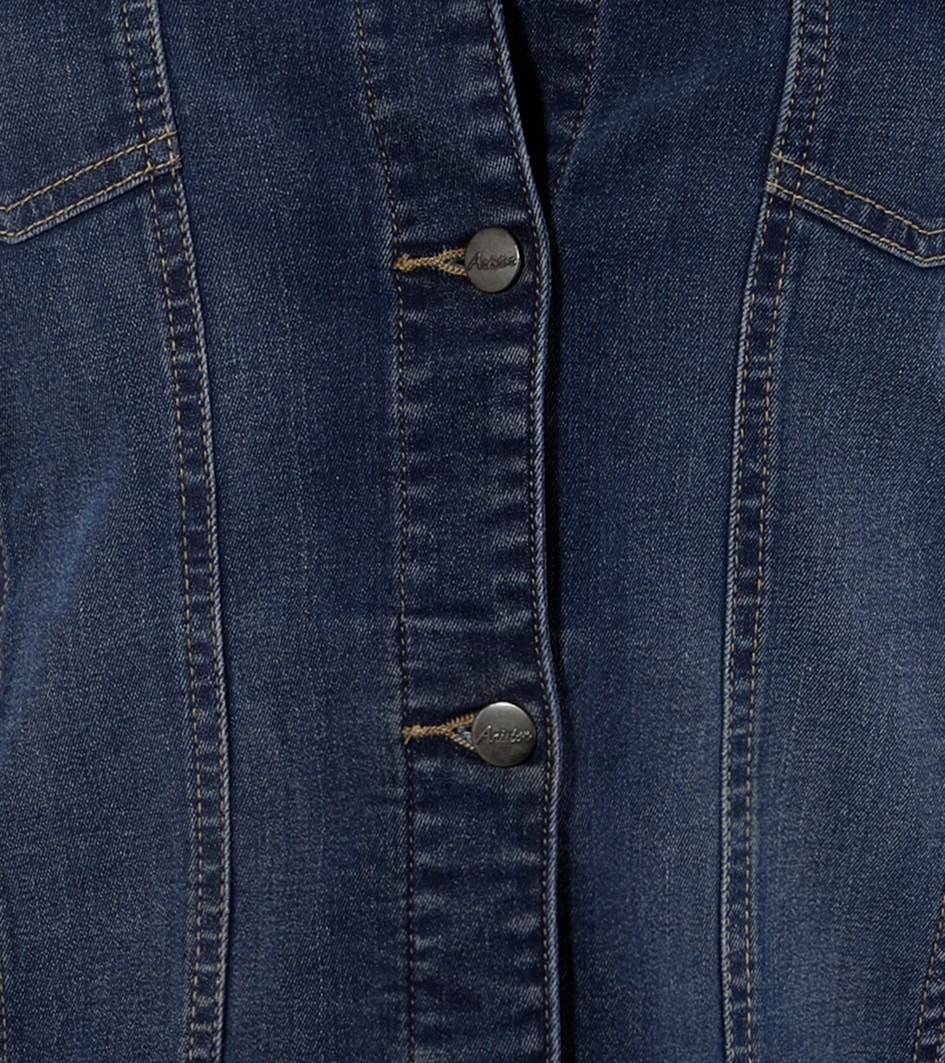 Aniston PLUS Jeansjacke mit ausgefranstem Saum