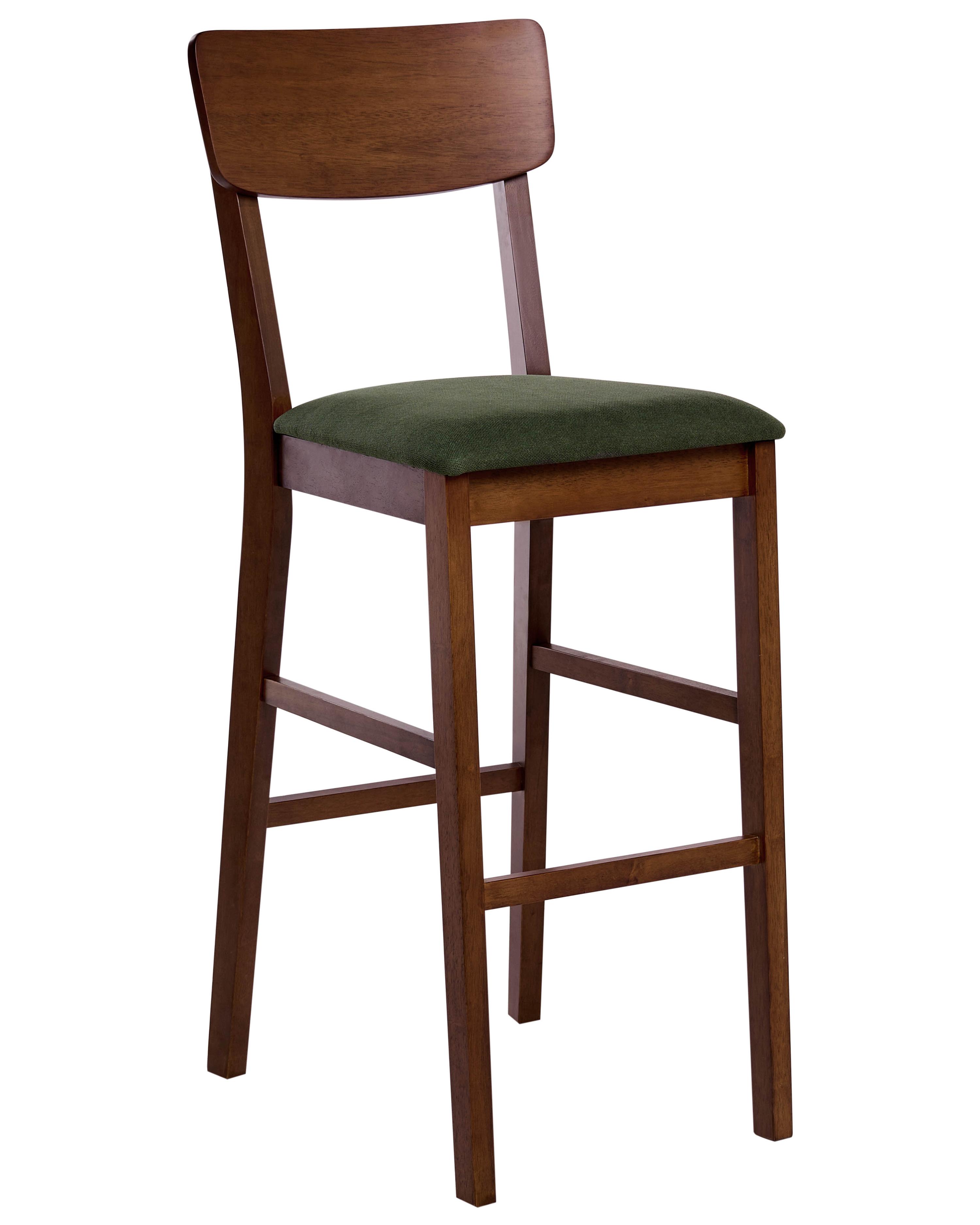 Set van 2 barstoelen AMBLER Hout Donkerbruin/groen