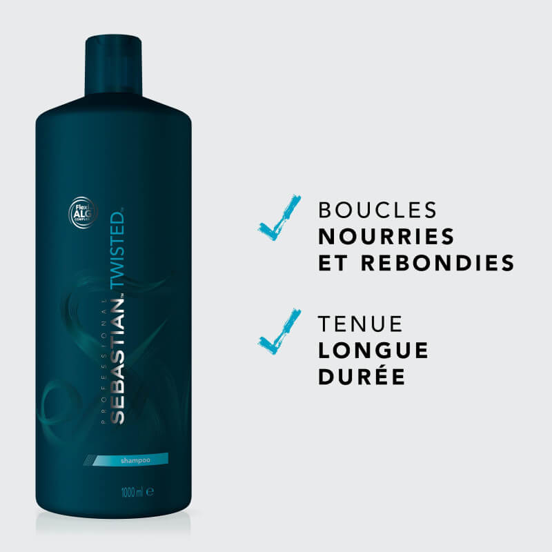 Shampooing cheveux bouclés Twisted Elastic Cleanser Sebastian 1L
