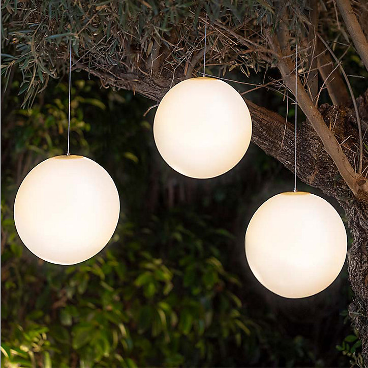 Suspension extérieure Pianeta 450lm 25W IP44 blanc Newgarden H.35cm