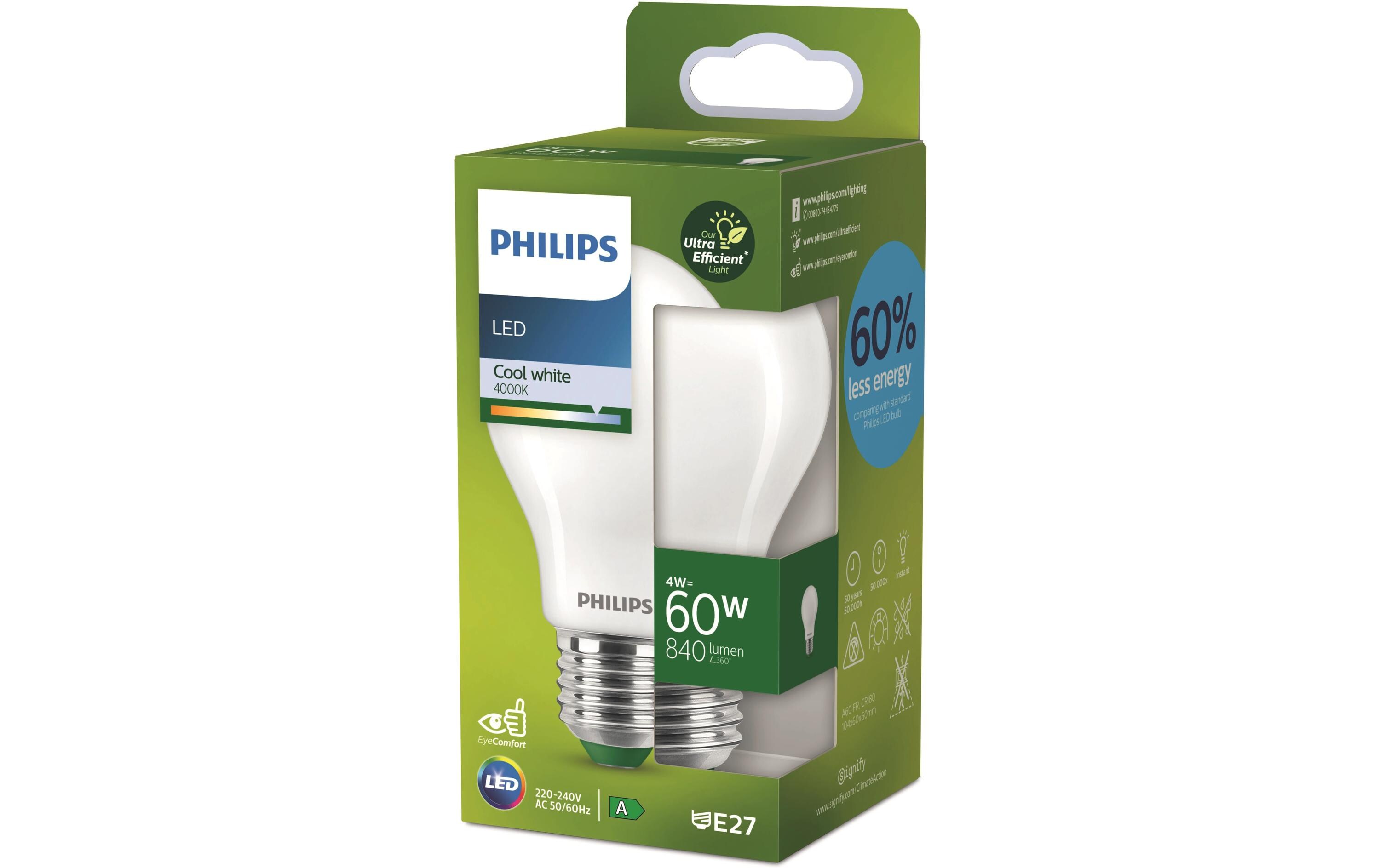 E27 LED, Ultra-Effizient, Neutralweiss, Matt, 60W ErsatzHelle LED-Beleuchtung mit ausgezeichneter Lichtqualität