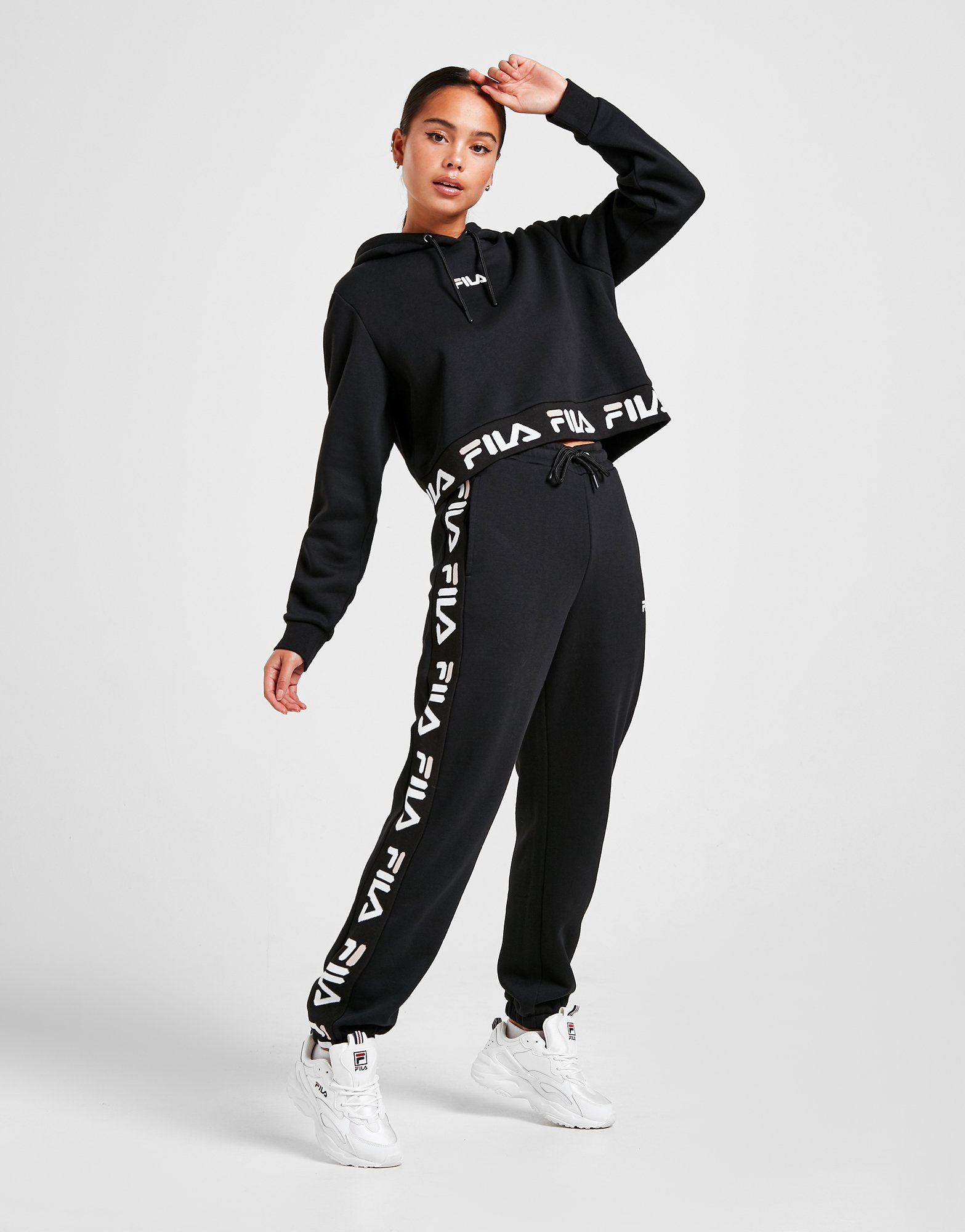 Fila Sweat à capuche Jacquared Crop Femme