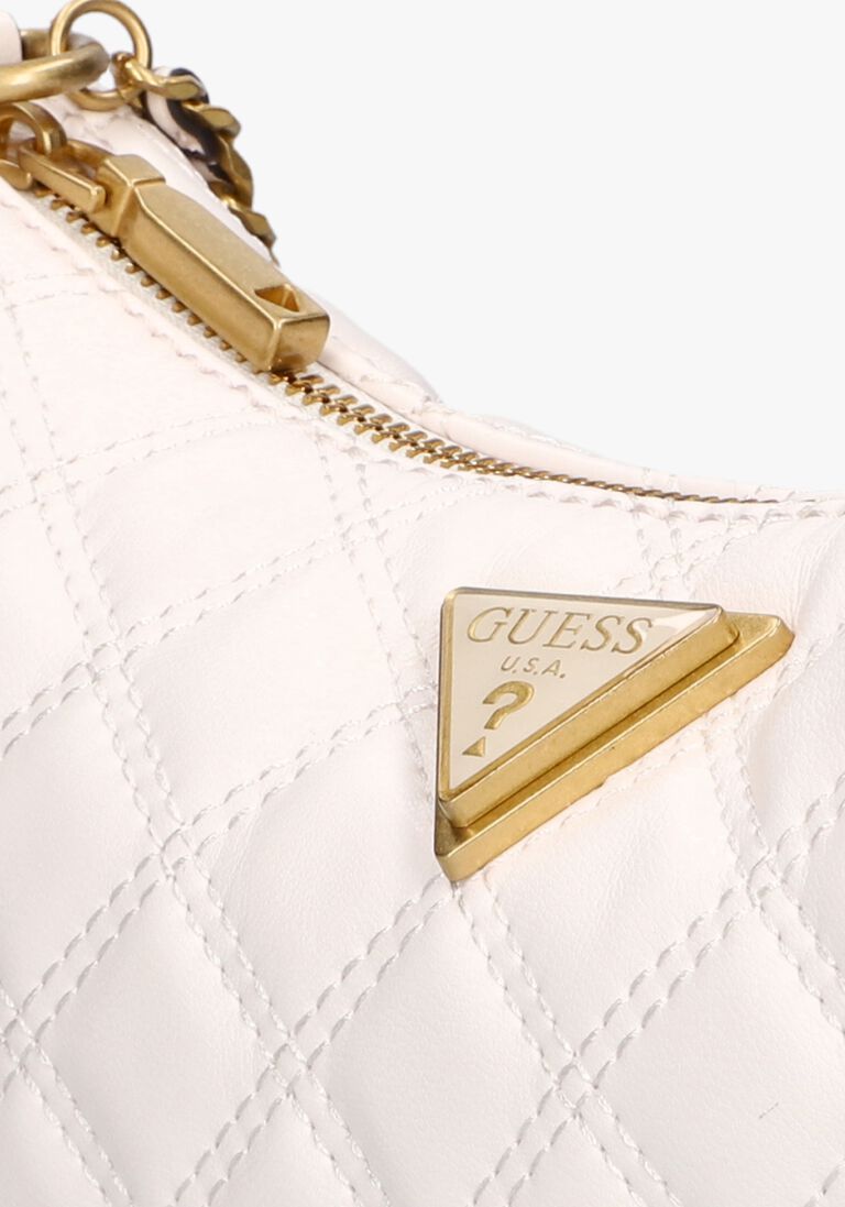 GUESS witte guess schoudertas giully top zip shoulder
