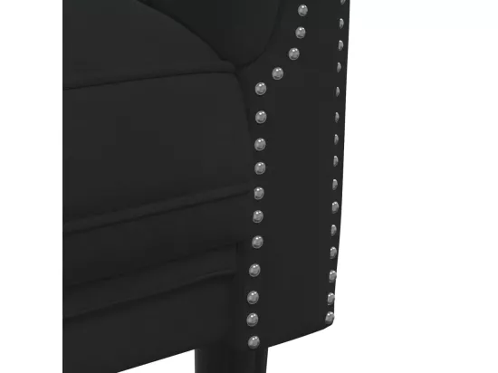 Ensemble de canapés 2 pièces noir velours