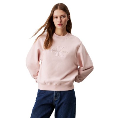 Sweatshirt femme Chenille Monologo CALVIN KLEIN