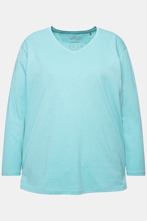 Shirt, V-Ausschnitt, Relaxed, Langarm