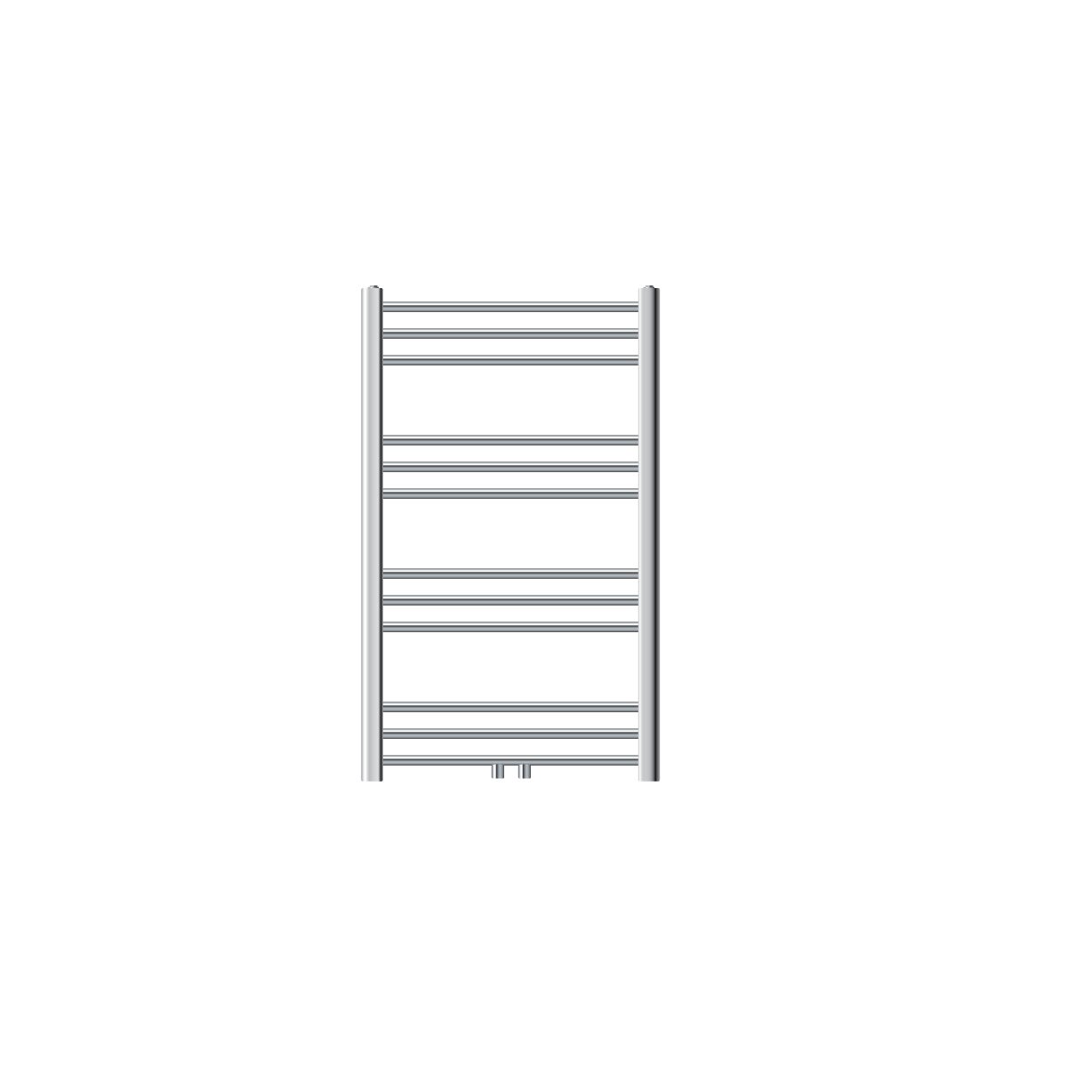 ECD Germany Badkamerradiator 600 x 800 mm - Chroom - Gebogen met middenaansluiting - Designradiator Handdoekverwarmer Handdoekdroger Handdoekradiator Handdoekverwarmer Badkamerverwarming