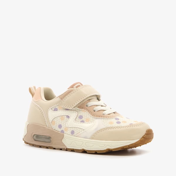 Blue Box meisjes sneakers beige met stippen