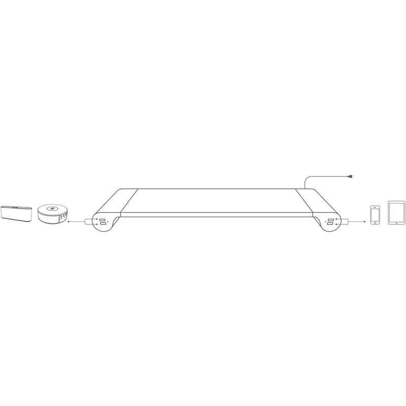 SuPPort écran Unilux Study gris métal/blanc