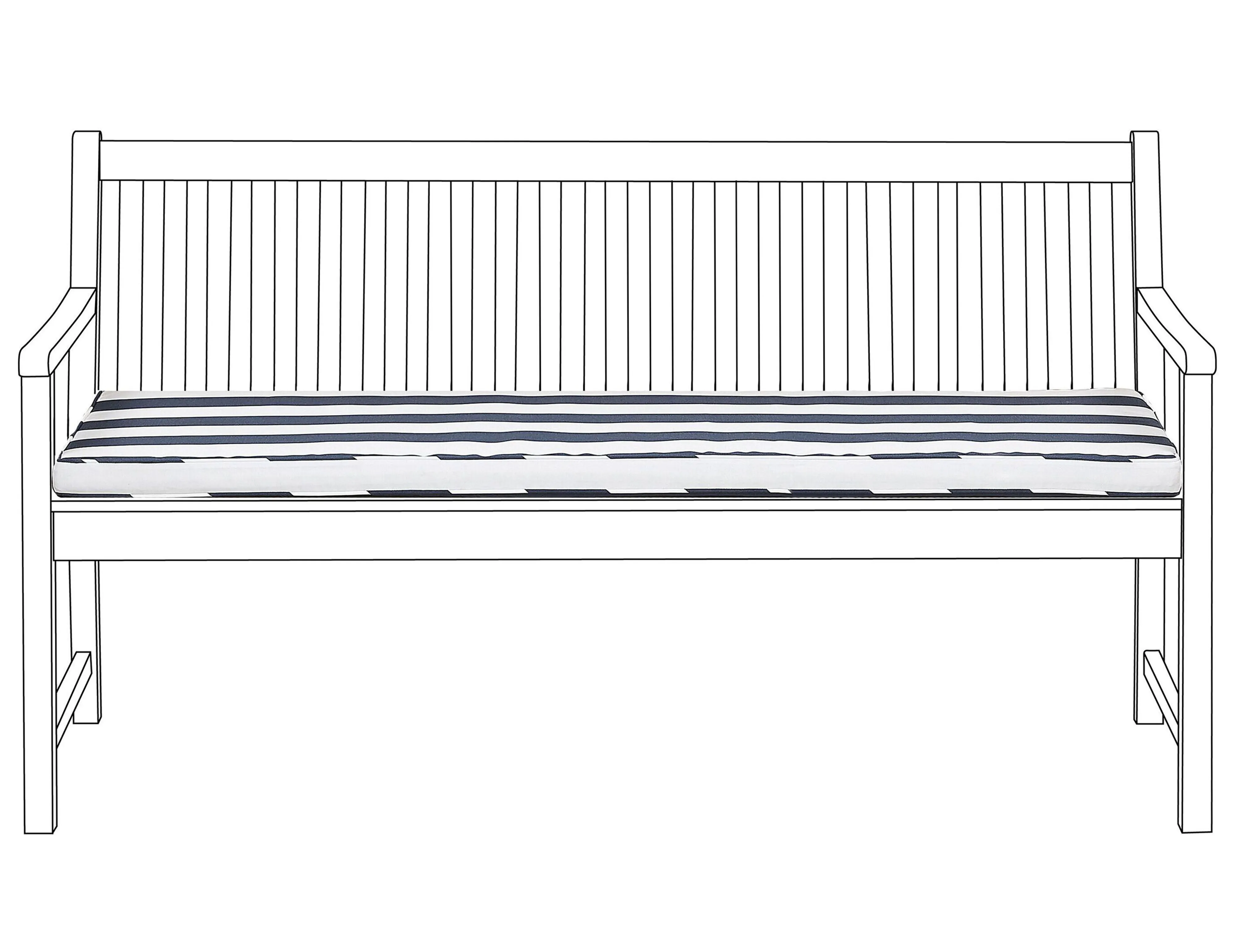 Zitkussen voor bank VIVARA 152 x 54 cm Marineblauw