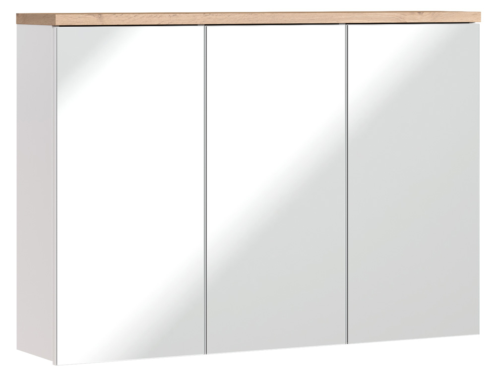 Comad Bali White 845 FSC spiegelkast 100cm eiken/wit