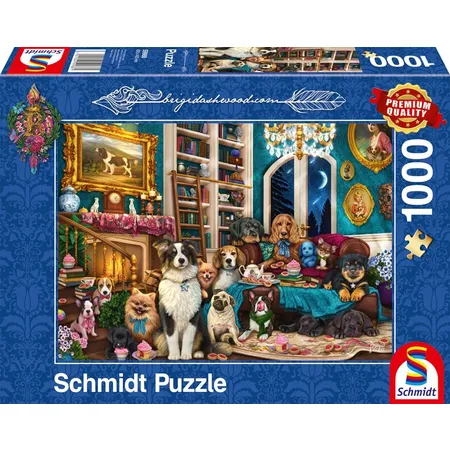 Schmidt Spiele Puzzle - Party in der Bibliothek, 1000 Teile