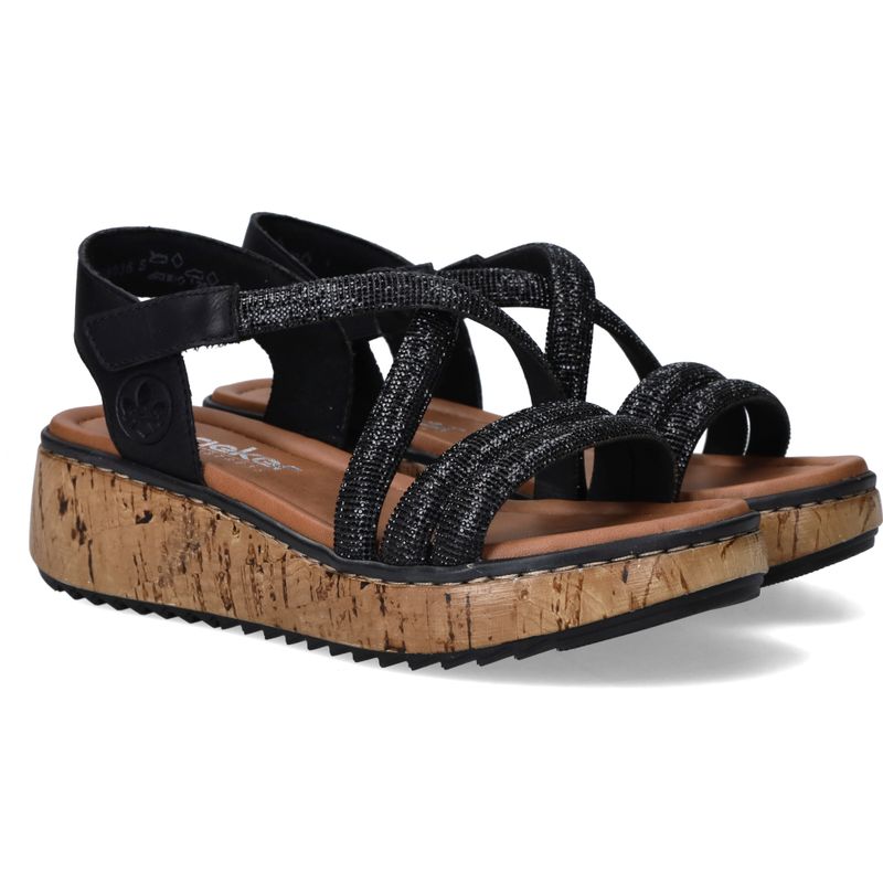 Rieker Sandalen Zwart Dames