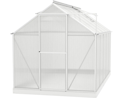 Vitavia Triton 6200 kas, 4 mm dubbelwandige polycarbonaat panelen, met fundering, 198x317 cm, aluminium
