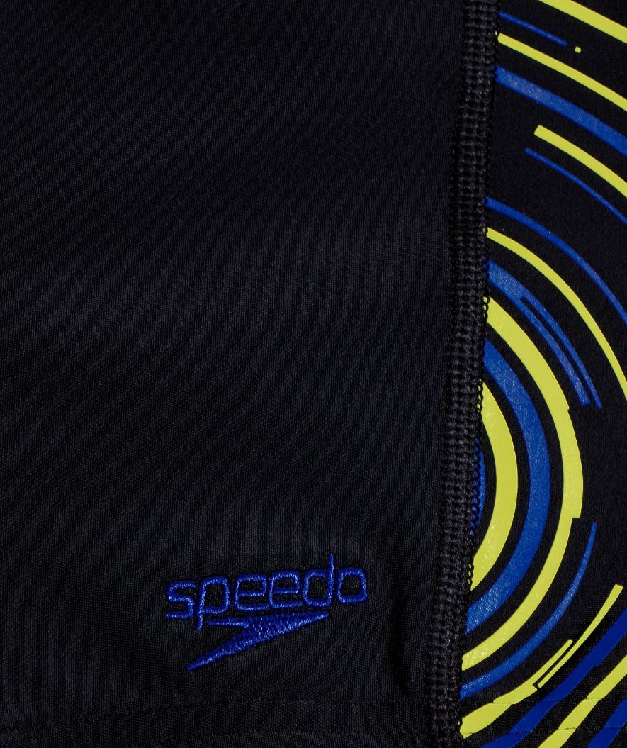 Speedo aquashorts til drenge - Plastisol Placement - Sort/blå/gul