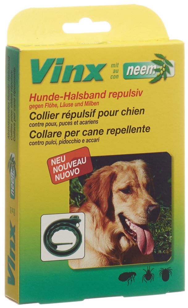 VINX Neem Kräuter Halsband<br>1 Stück, 75cm, Hund grün