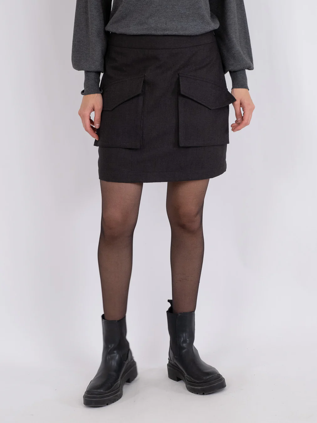 Neo Noir  Janet Structure nederdel - sort