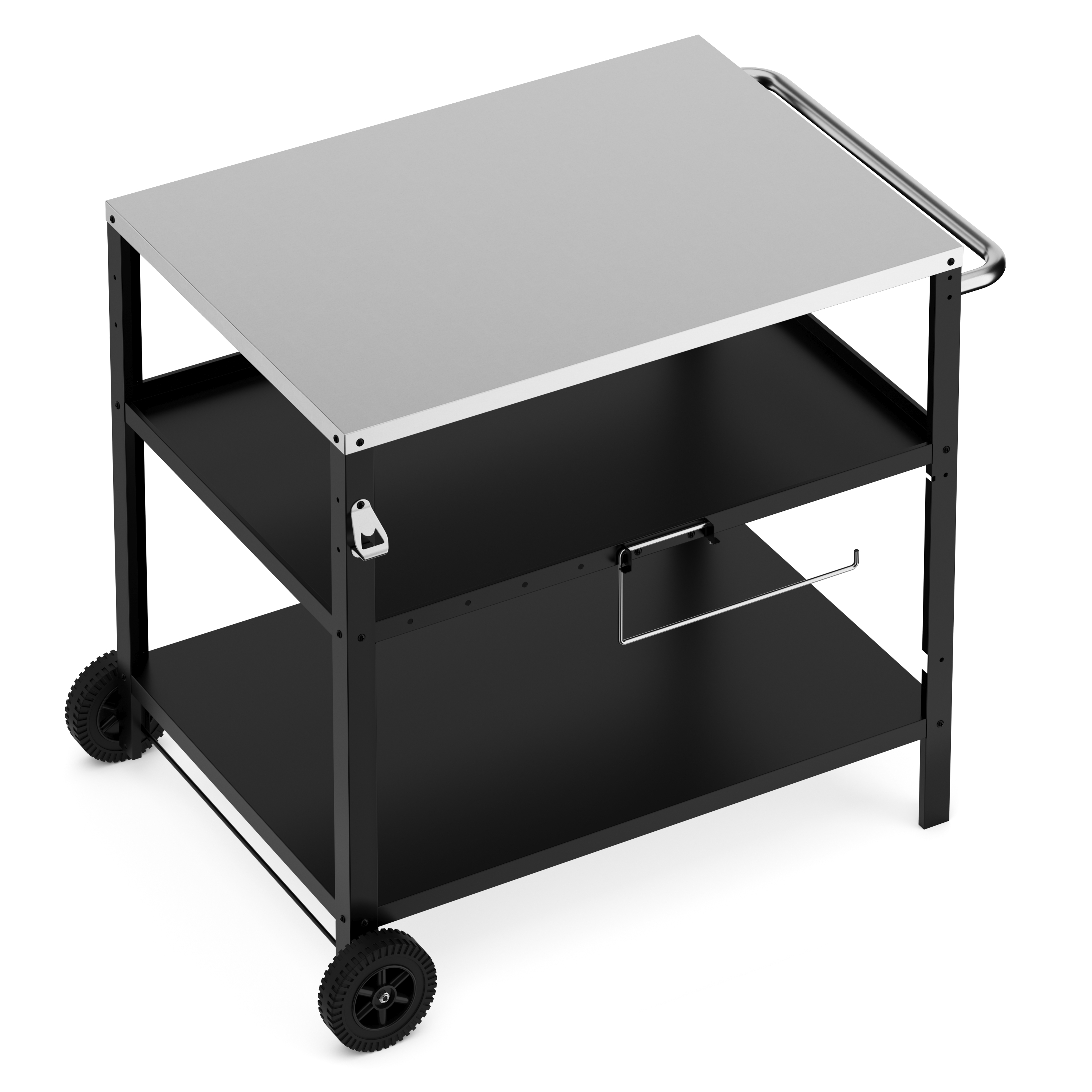 Grill Beistelltisch 113 x 64 x 84 cm schwarz