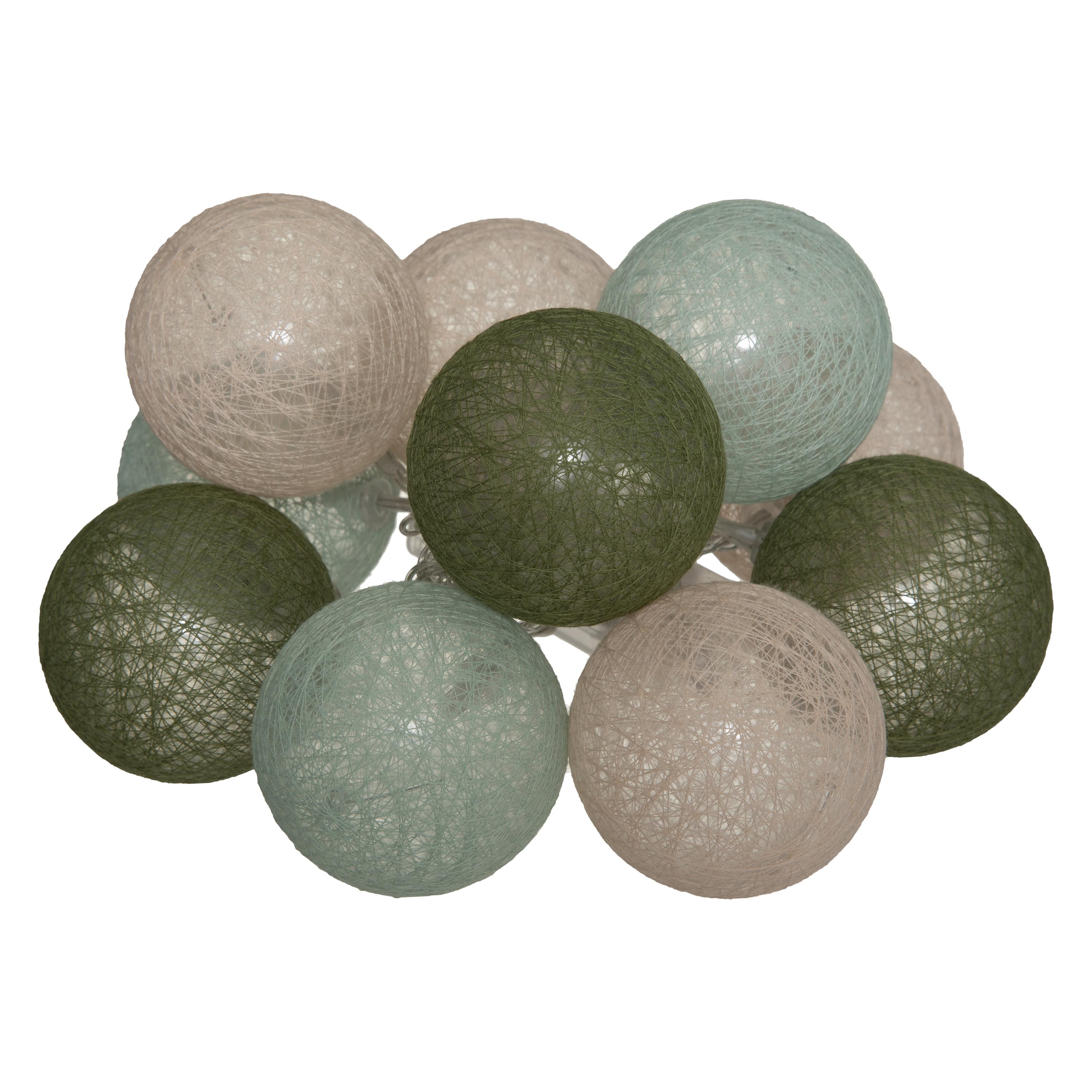 GUIRLANDE LED PILE 10 BOULES ARMY D.6CM