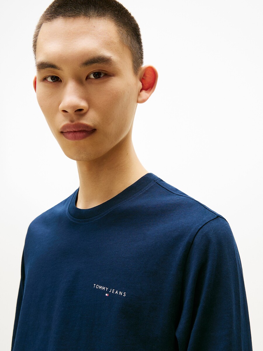 TOMMY JEANS<br>Camiseta com gola redonda e mangas compridas