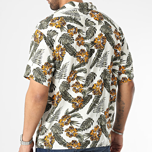 Chemise Manches Courtes Jeff Resort Floral Blanc