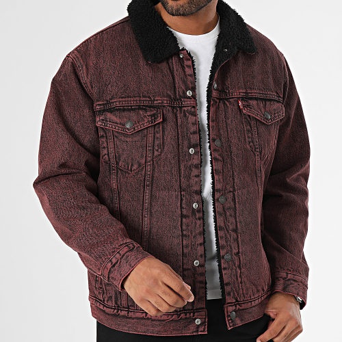 Veste Jean Col Mouton A5784 Bordeaux