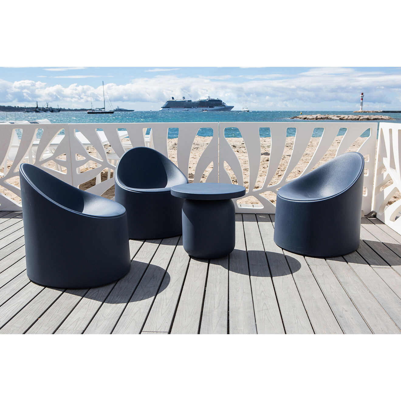 Serralunga Séparateur kentia design par lineeverdi anthracite - 5x90x150 cm