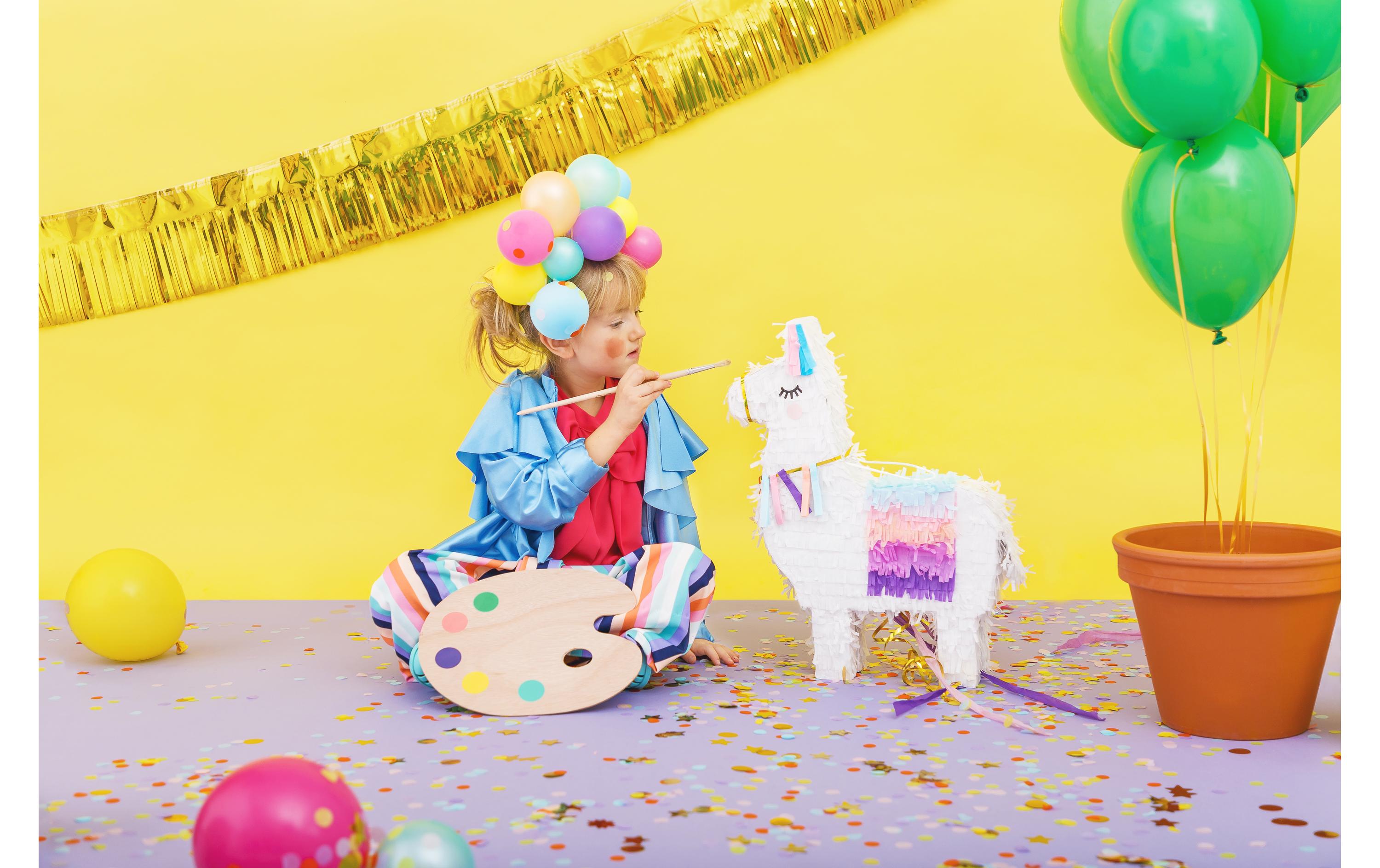 Pinata Lama, 41 x 49.5 x 10 cm, Weiss, 1 StückPiñata zum Befüllen mit Geschenken, Süssigkeiten etc.