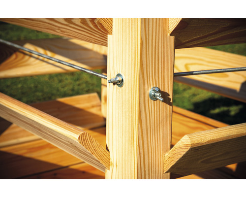 Premium verhoogde tuinbak WESTMANN maat L 65 x 65 x 73 cm naturel