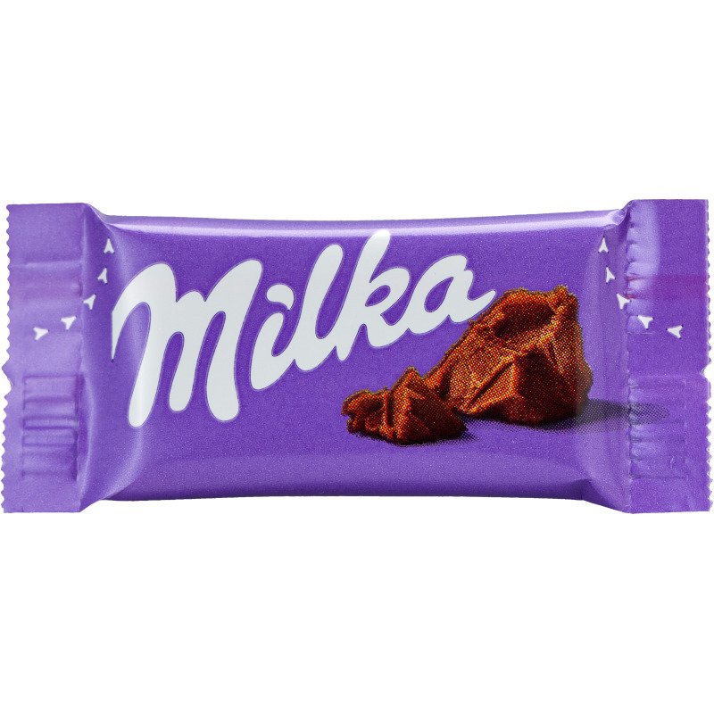 Napolitains chocolat au lait individuels Milka - Boîte de 1,7 kg - 355 pièces