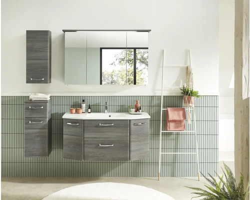 Pelipal Alika onderkast, 30 cm breed, grafietstructuur, horizontaal gedemonteerd