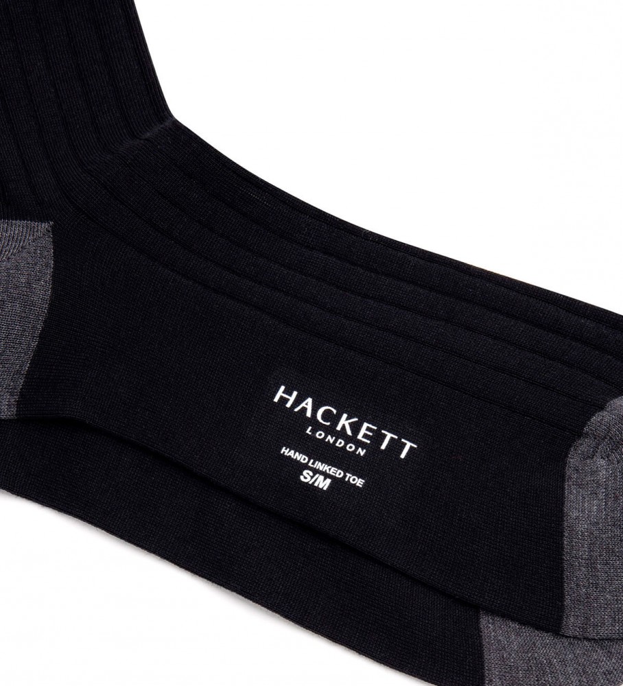 Meias longas Hackett Merino, pretas