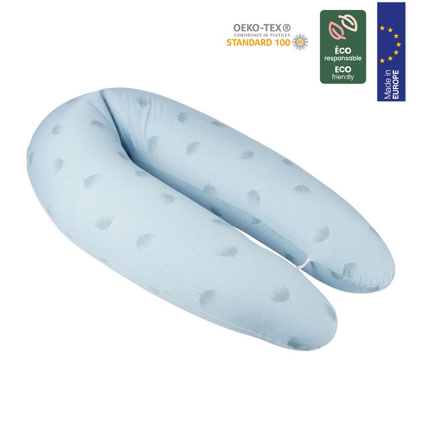 Coussin de grossesse B.Love - Wind bleu - Ecru