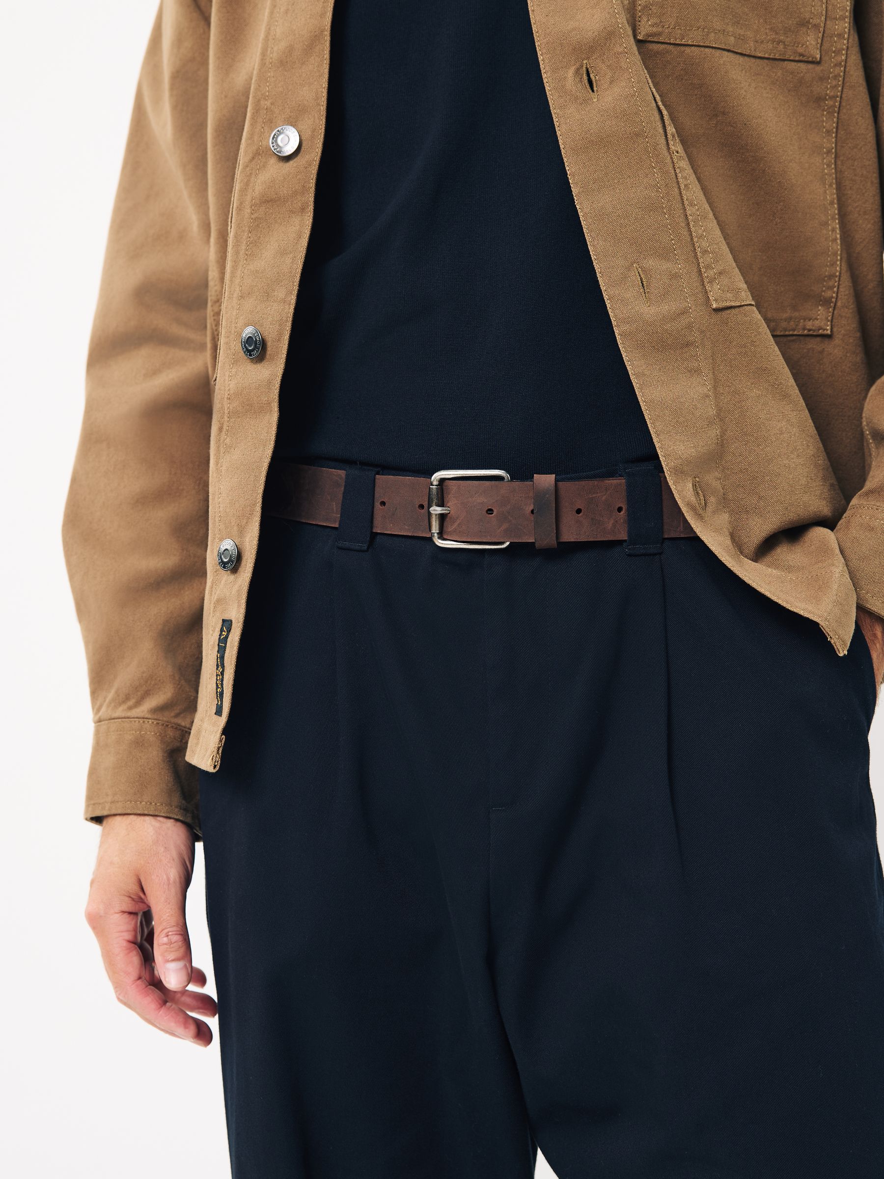 Bruin - Casual leren riem