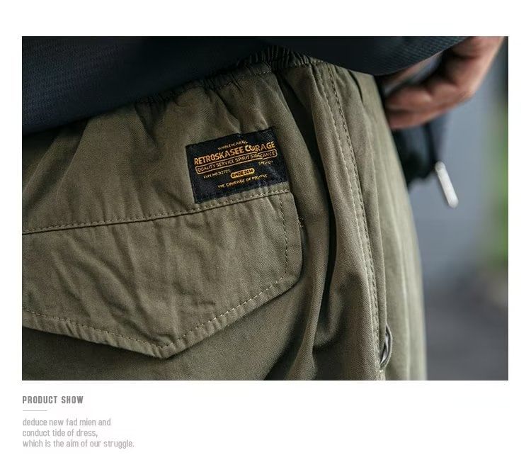 Maxelane - Effen cropped baggy cargobroek met trekkoordtaille