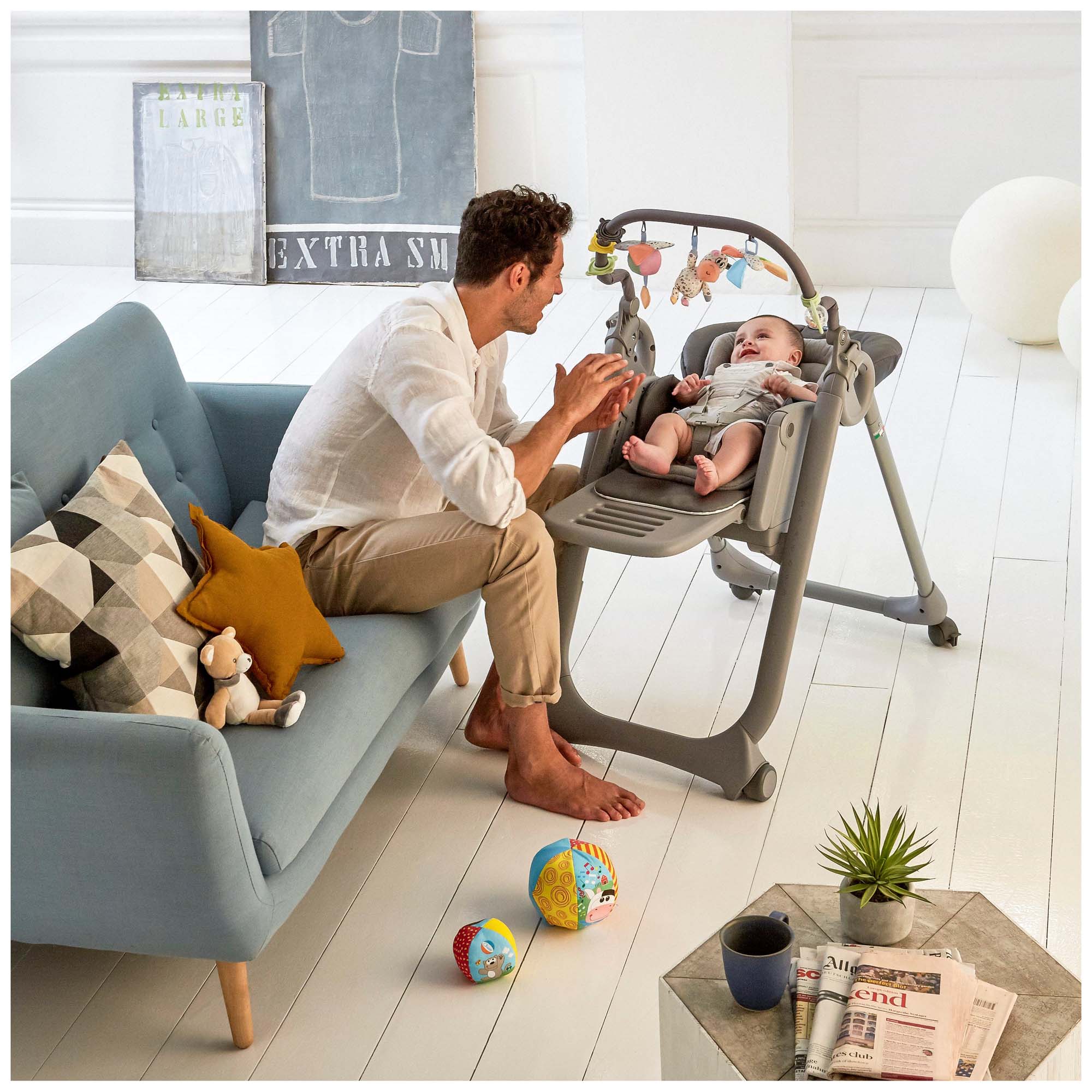 Chicco kinderstoel Polly Magic Relax grijs - Prénatal
