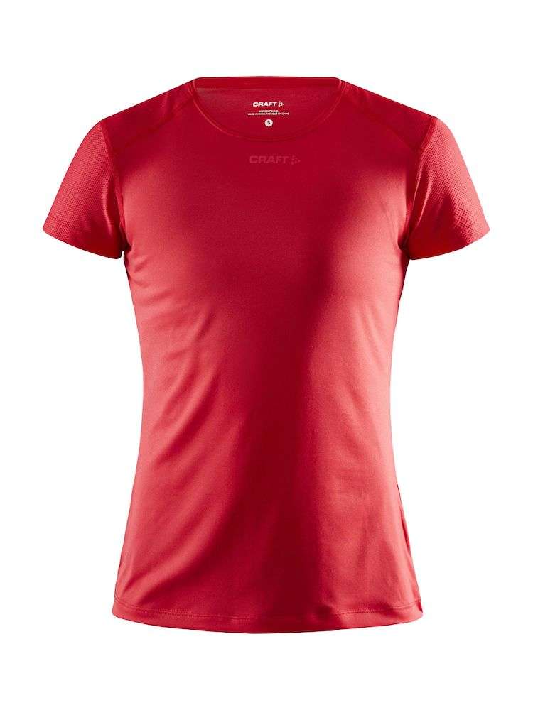Craft ADV Essence Hardloopshirt Korte Mouwen Rood Dames