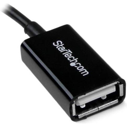StarTech.com Câble adaptateur Micro USB vers USB Host OTG de 12cm - Mâle / Femelle - Noir