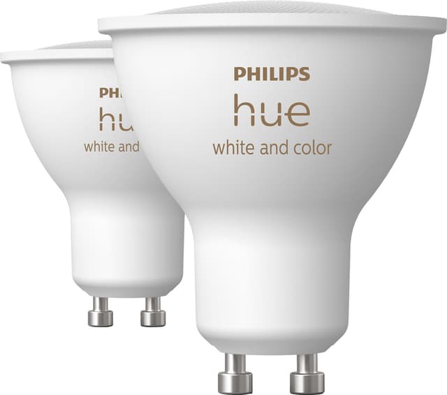 Philips Hue WAC-pære 4,2W GU10 (dobbeltpakke)