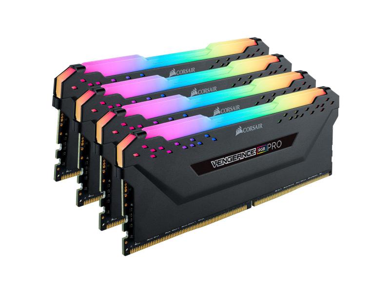 Corsair DDR4-RAM Vengeance RGB PRO Black iCUE 3200 MHz 4x 1 High-Performance Arbeitsspeicher mit Multi-Zone-RGB-Beleuchtung