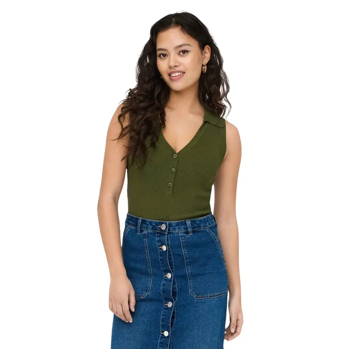 JDY Nanna SL Collar Knit Tanktop Dames