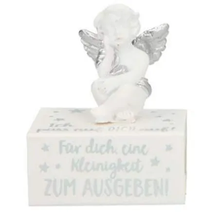 Depesche WUNSCHERFÜLLER Engelfigur auf Box, 1 Stück, 4-fach sortiert