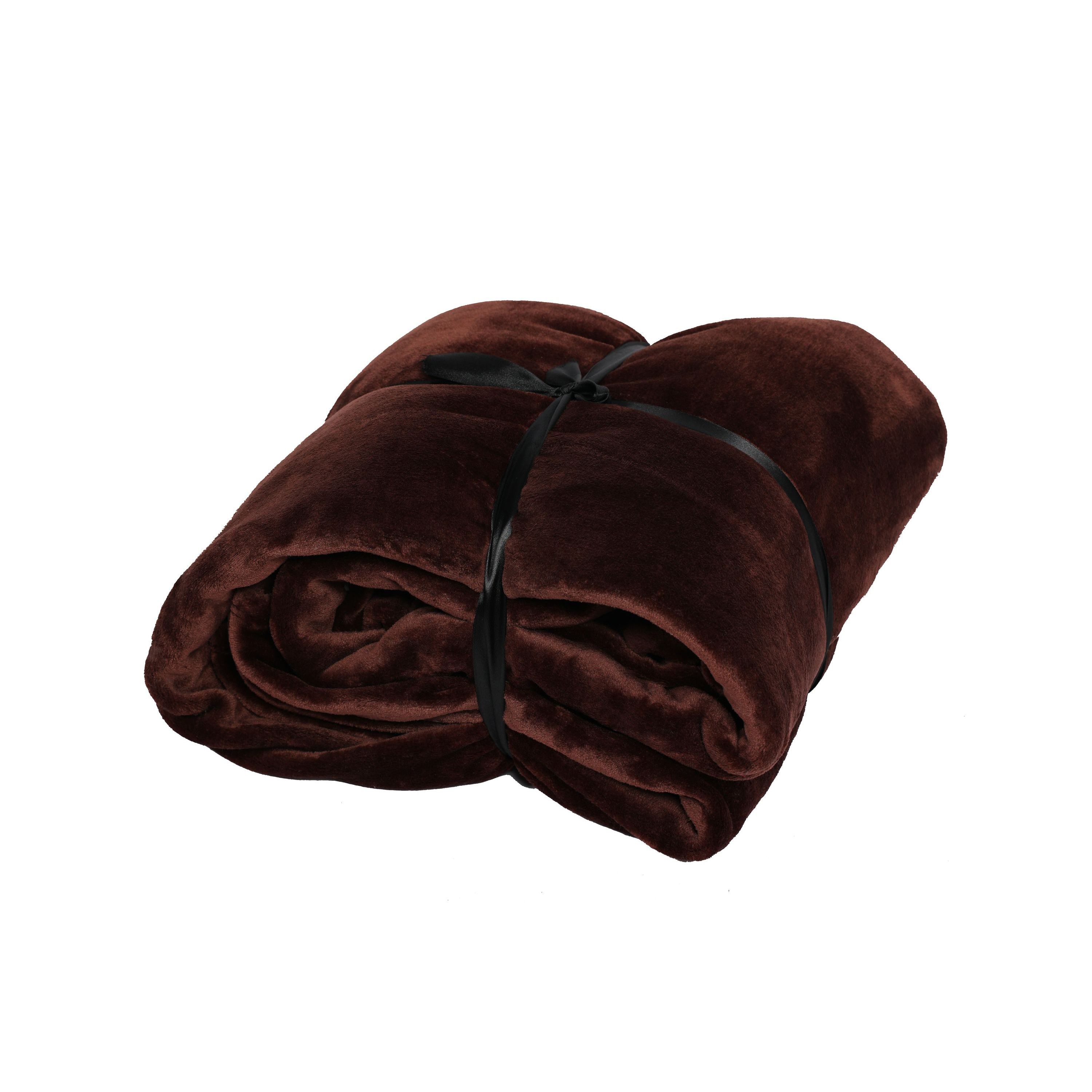 Kuscheldecke 210 x 280 cm braun