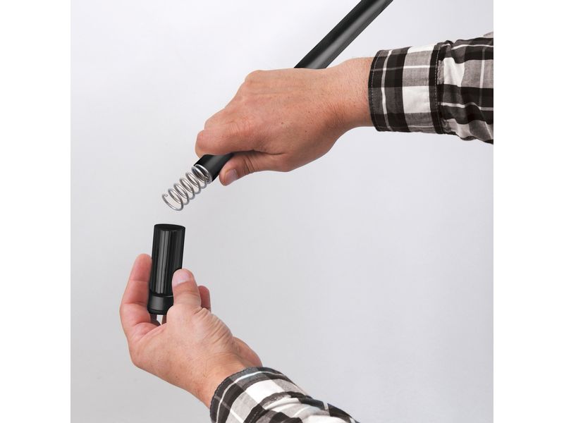MSV Duschvorhangstange 70 - 120 cm, Schwarz Verstellbare Duschstange aus Edelstahl