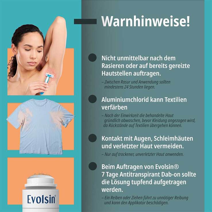 Evolsin 7 Tage Antitranspirant DAB-on ohne Parfüm, 35 ml